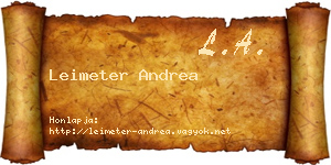 Leimeter Andrea névjegykártya